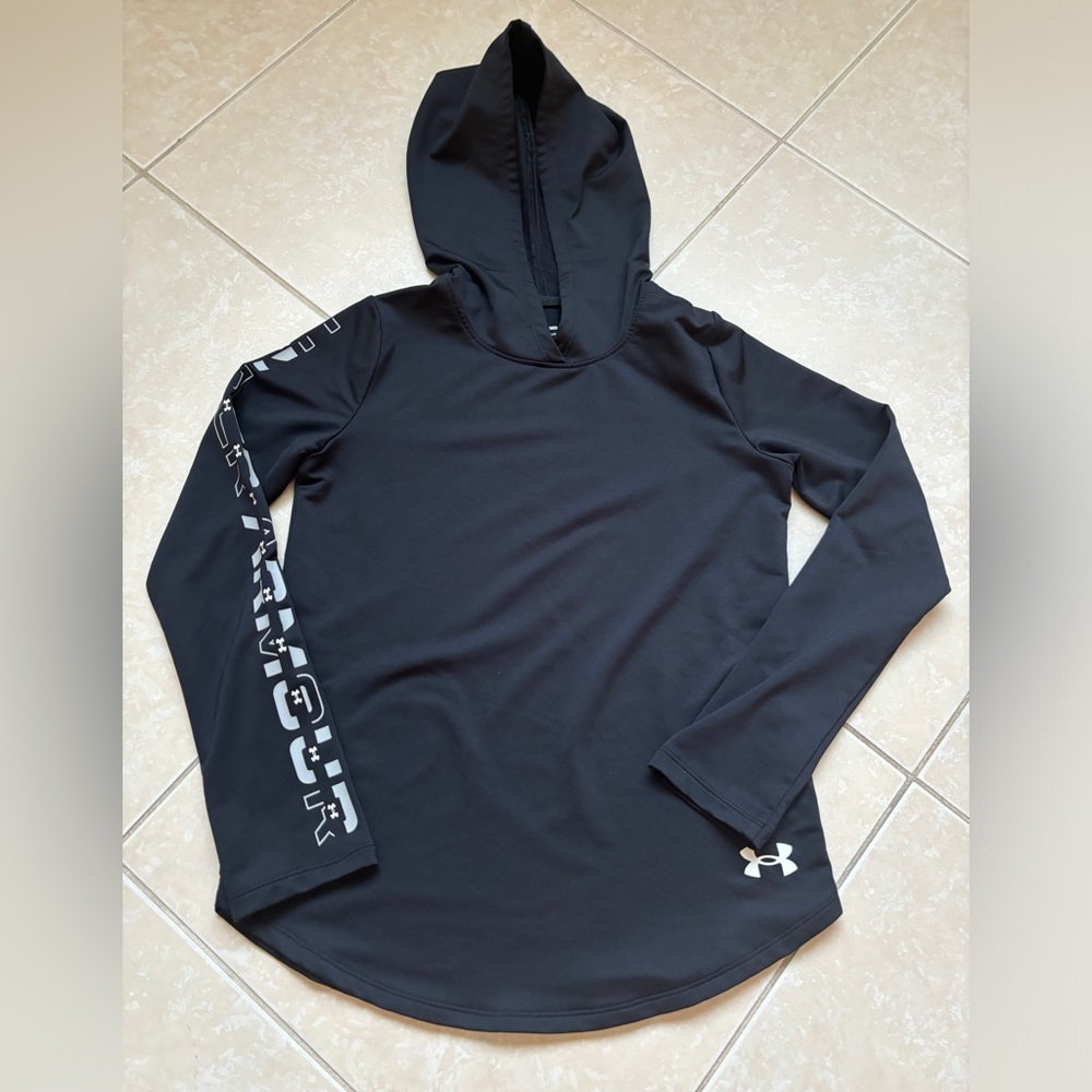 Under armour long sleeve with hood!